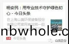 中(zhong)國(guo)建材(cai)報專(zhuan)訪｜用專業技術守護(hu)綠色初心-訪上海(hai)山(shan)美(mei)環保裝(zhuang)備股(gu)份有(you)限公司(si)董(dong)事長楊安民(min)